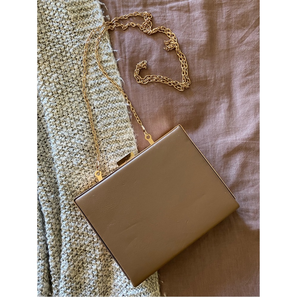 Faux Leather Evening Bag